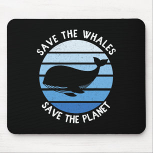Save The Whales Save The Planet Vintage Save The O Mouse Pad