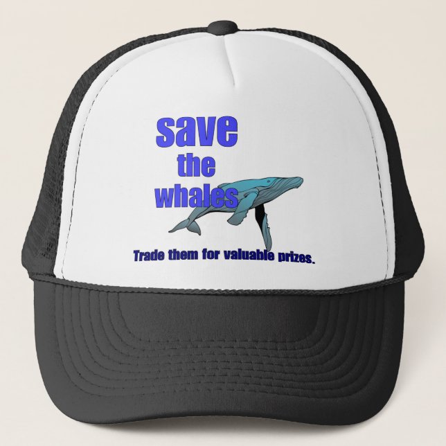 Save The Whales Trucker Hat (Front)