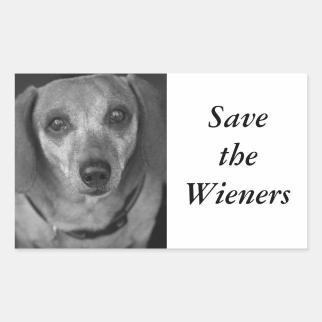 Save the Wieners Rectangular Sticker (Front)