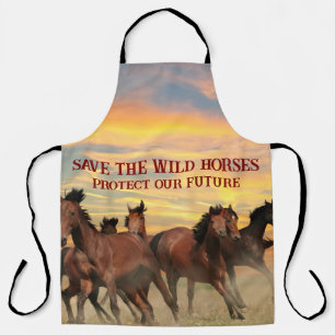 Save The Wild Horses Apron
