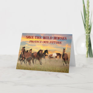 Save The Wild Horses Card