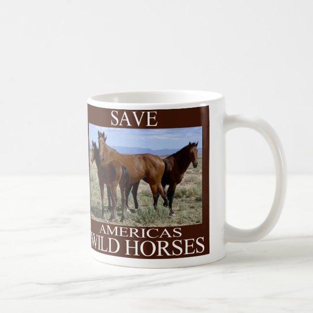 Save the Wild Horses Coffee Mug (Right)