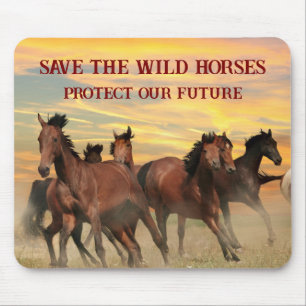 Save The Wild Horses Mouse Pad