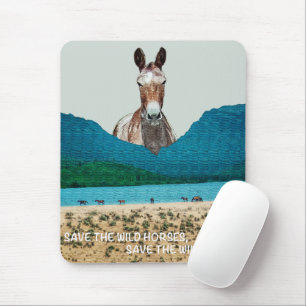 Save the Wild Horses, Save the Wilderness Mouse Pad