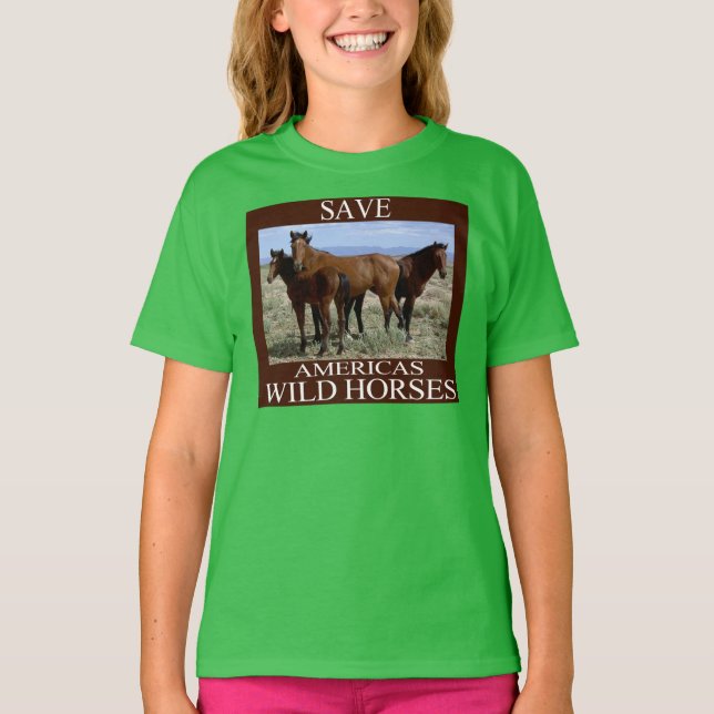 Save the Wild Horses T-Shirt (Front)