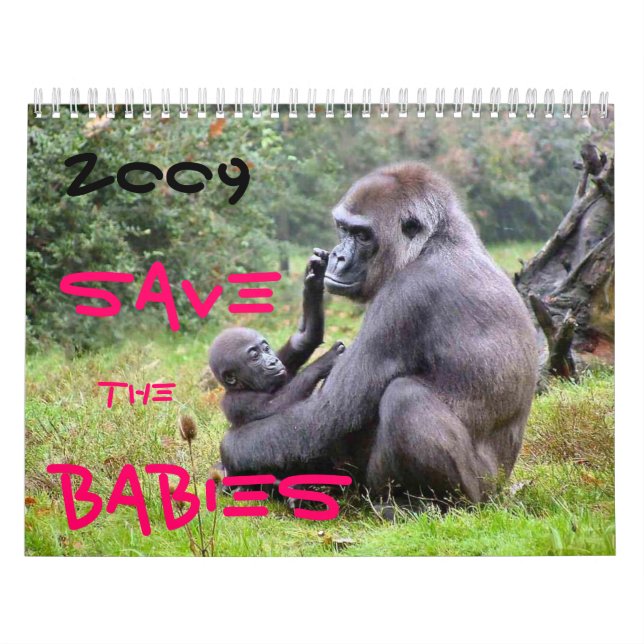 Save The Wildlife Babies Calendar (Cover)