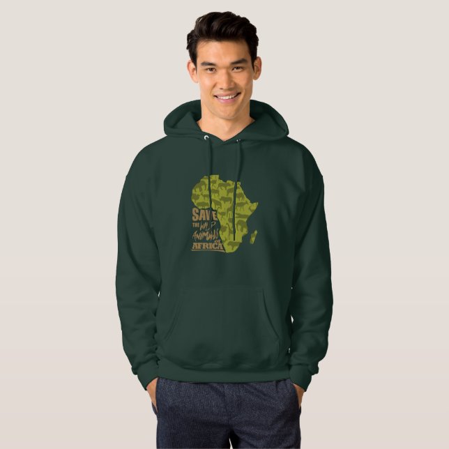 Save The Wildlife Of Africa Graphic Hoodie (Front Full)