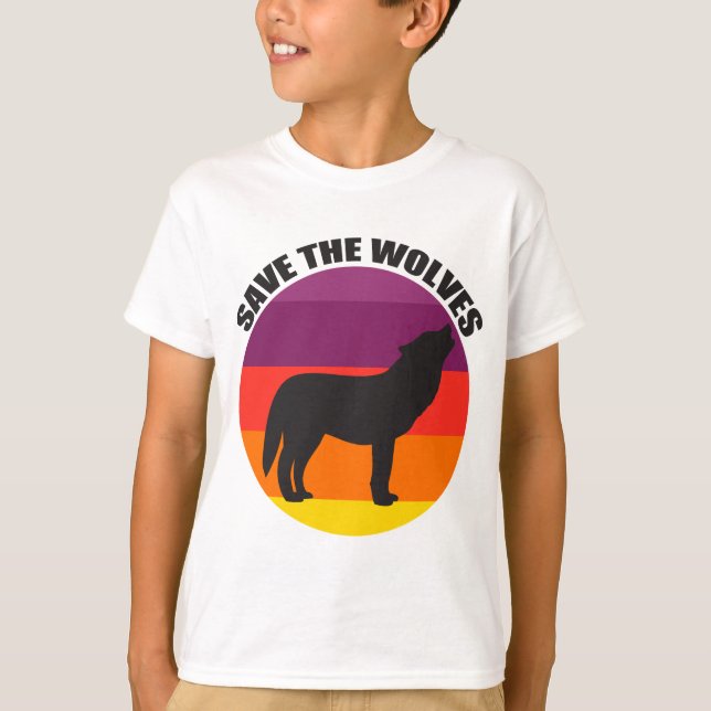 Save the Wolves Kids T-Shirt (Front)