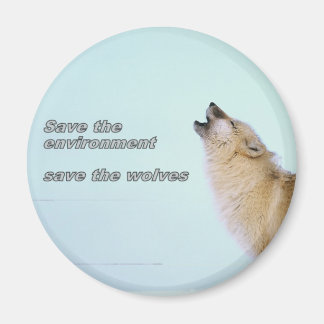 Save the wolves magnet