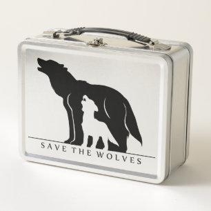 Save the Wolves Metal Lunch Box