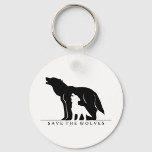 Save the Wolves (white ver.) Key Ring