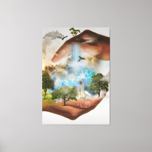 Save the world canvas print