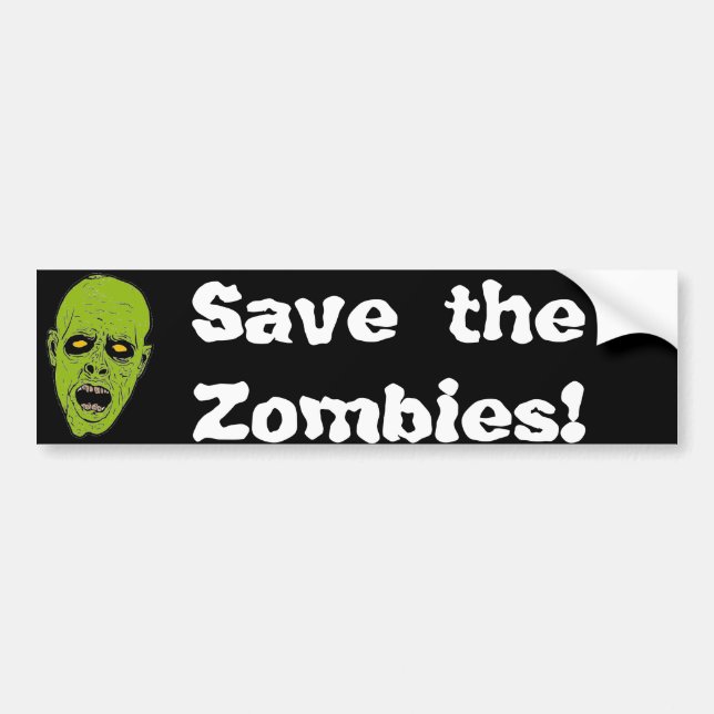 Save the Zombies Bumper Sticker (Front)