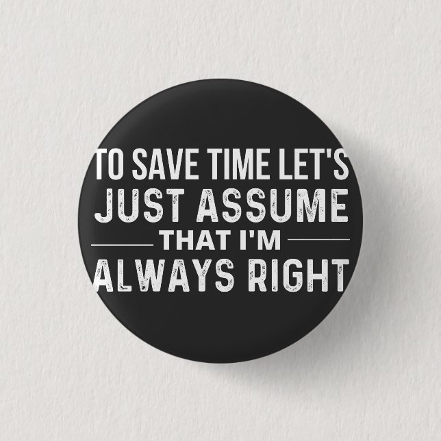 save time 3 cm round badge (Front)