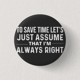 save time 3 cm round badge