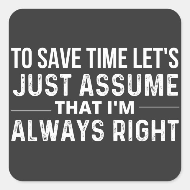 save time square sticker (Front)