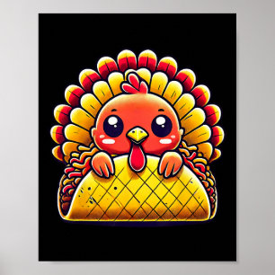Save Turkey Eat Tacos Mexican Funny Thanksgiving F Poster