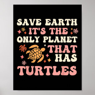 Save Turtles Earth Day 2025 Turtles Lover Poster