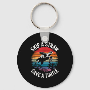 Save Turtles Sea Ocean Turtle Shirt  Key Ring