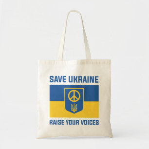Save Ukraine Raise Your Voices Tote Bag