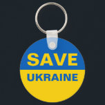 Save Ukraine Ukrainian Flag Key Ring<br><div class="desc">Save Ukraine Ukrainian Flag</div>
