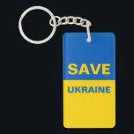 Save Ukraine Ukrainian Flag Key Ring<br><div class="desc">Save Ukraine Ukrainian Flag</div>