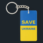 Save Ukraine Ukrainian Flag Key Ring<br><div class="desc">Save Ukraine Ukrainian Flag</div>