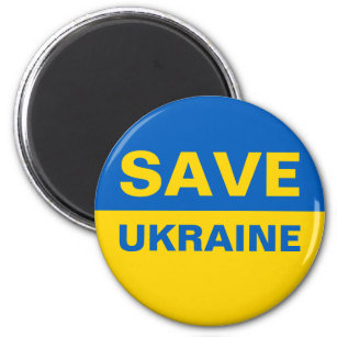 Save Ukraine Ukrainian Flag Magnet