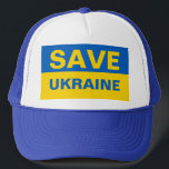 Save Ukraine Ukrainian Flag Trucker Hat<br><div class="desc">Save Ukraine Ukrainian Flag</div>