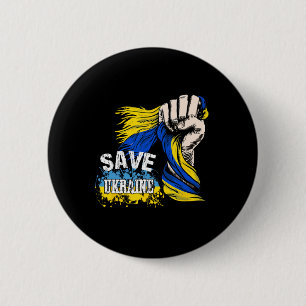 Save Ukraine We Stand With Ukraine Support Ukraine 6 Cm Round Badge