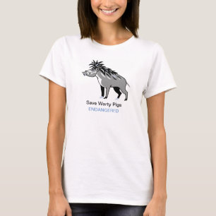 Save Warty PIGS - Endangered animal graphic T-Shirt