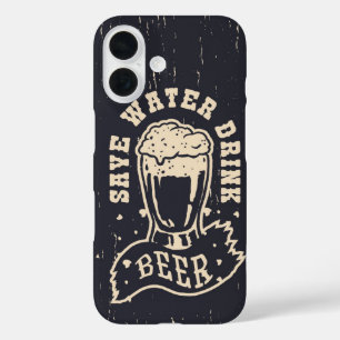 Save Water Drink Beer – Vintage Oktoberfest iPhone 16 Case