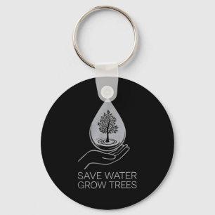 Save Water Nature Lover Earth Day Key Ring