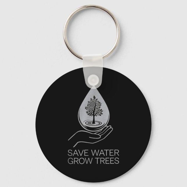 Save Water Nature Lover Earth Day  Key Ring (Front)
