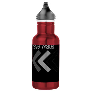 Save Water text Stainless Steel Water Bottle