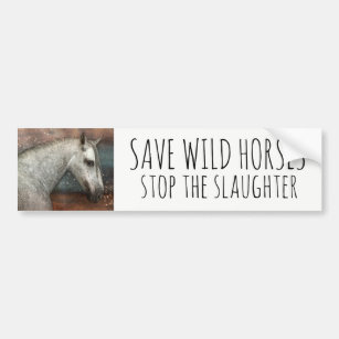 Save Wild Horses Stop The Slaughter Bumper Sticker
