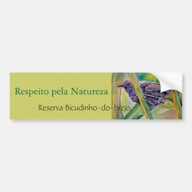 Save Wild Nature - Marsh Antwren Bumper Sticker (Front)