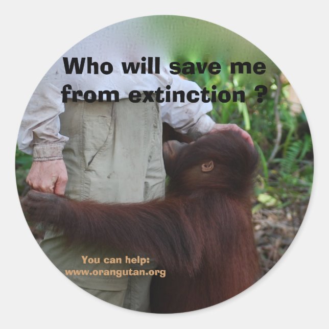 Save Wildlife from Extinction stickers (Front)