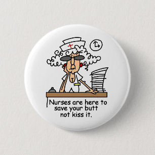 Save your butt! 6 cm round badge