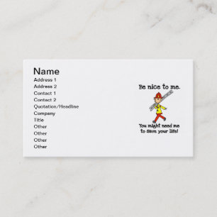 Save Your Life Firefighter Tshirts and Gifts Business Card