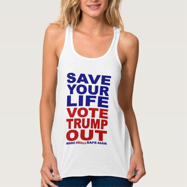 Save Your Life Vote Trump Out Singlet (Front)
