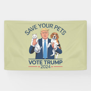 Save Your Pets Vote for Trump US Election Quote Banner