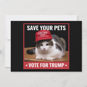 Save Your Pets Vote for Trump US Election Quote Invitation