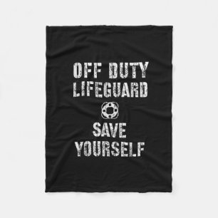 Save Yourself Lifeguard Swimming Pool Guard Off Fleece Blanket