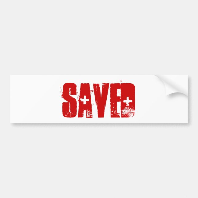 SAVED BUMPERSTICKER BUMPER STICKER (Front)