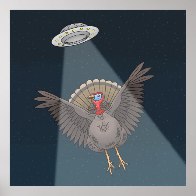Saved By Aliens Before Thanksgiving Dinner Poster (Front)