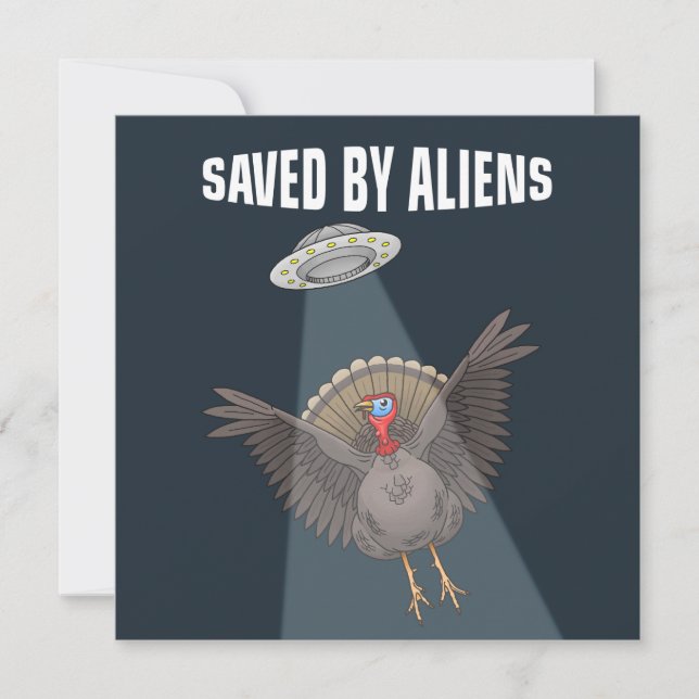 Saved by Aliens Before Thanksgiving Invitation (Front)