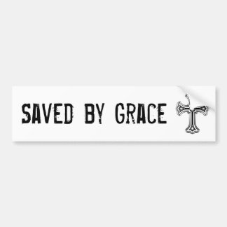 'Saved by Grace' bumper sticker