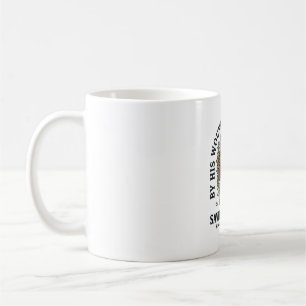 Saved By Grace Christian Cross Floral Shirt Coffee Mug