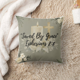 “Saved by Grace”Christian Pillow | Ephesians 2:8